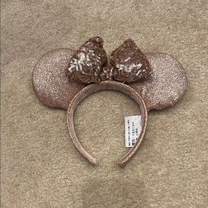 Disney Rose Gold Sequin Minnie Ear Headband